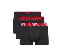 Emporio Armani Bold Monogram 3-Pack Trunk Bañador, Nero/Nero/Nero, S de los Hombres