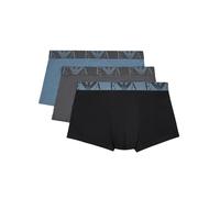 Emporio Armani Bold Monogram 3-Pack Trunk Bañador, Tempesta/Magnet/Nero, L de los Hombres
