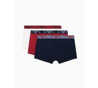 Emporio Armani Bold Monogram - Paquete de 3 Calzoncillos para Hombre, Azul, Talla XXL, Azul, XXL