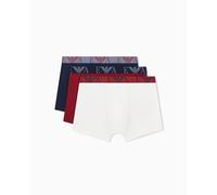 Emporio Armani Bold Monogram 3-Pack Boxer, Azul, S para Hombre