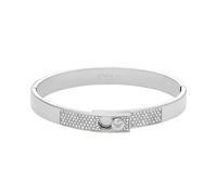 Emporio Armani Brazalete para mujer de Acero Inoxidable con cristales engastados, EGS3088040, Gris Luna