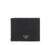 Emporio Armani Business Regenerated Monedero negro, imitación de cuero, hombre