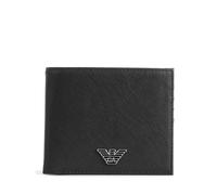 Emporio Armani Business Regenerated Monedero negro, imitación de cuero, hombre