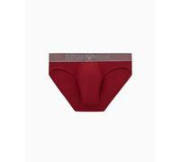 Emporio Armani Shiny Logoband Brief Ropa Interior, Rosso, S para Hombre