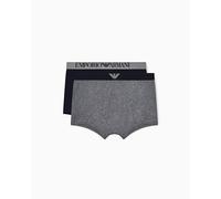 EMPORIO ARMANI Calzoncillos para Hombre, Gris Mel/Azul Armani, XL