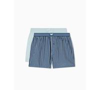 EMPORIO ARMANI 2-Pack Boxer Ropa Interior de Hombres, S.str.Aqua/B.str.Ori, L