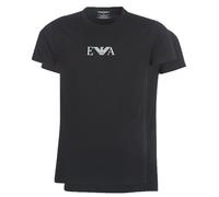 Emporio Armani Underwear Emporio Armani Men's Basic - Essential Monogram 2-pack T-shirt With Crew Neck, Camiseta para Hombre, Negro (Black/Black), S