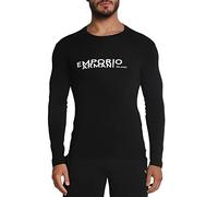 Emporio Armani Camiseta de hombre 111023 2F725, camiseta de manga larga, cuello redondo, chaleco ajustado, Negro , XL