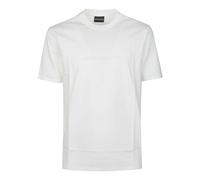 Emporio Armani - Camiseta de punto Pima con estampado de logo - Tops - Hombre - Blanco - XL -