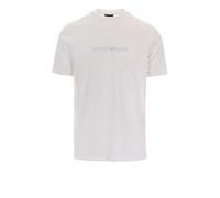 Emporio Armani - Camiseta de punto Pima con estampado del logo - Tops - Hombre - Blanco - S -