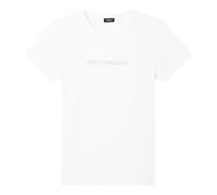 Emporio Armani Camiseta Esencial de algodón con Cuello Redondo para Mujer, Color Blanco, Talla XL, Regular, Blanco, XL