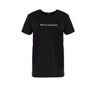 Emporio Armani Essential Cotton T-Shirt Camiseta de Cuello Redondo, Belleza Negra, L para Mujer