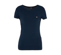 Emporio Armani Camiseta Esencial de Cuello Redondo para Mujer, Color Azul, Talla M, Ajuste Regular, Azul, M