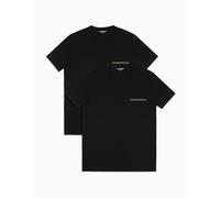 EMPORIO ARMANI Camiseta para Hombre, Negro/Negro, S