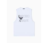 EMPORIO ARMANI Camiseta sin Mangas con Cuello Redondo para Hombre, Color Blanco, Talla M