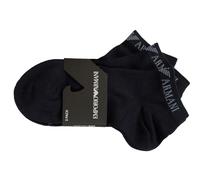 Emporio Armani Casual Cotton 3-Pack Sneaker Socks Hombre, Multicolor (Marine/Marine/Marine), L-XL