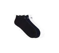 Emporio Armani Casual Cotton 3-Pack Sneaker Socks Paquete de 3 Calcetines para Tenis, Blanco/Negro/Marino, L-XL para Hombre