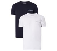 Emporio Armani Casual para Hombre, Blanco (White/Marine), Large