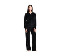 Emporio Armani Chándal de chenilla con cremallera completa para mujer, color negro, talla S, Negro, S