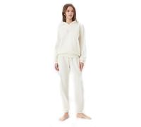 Emporio Armani Chenille Loungewear Zip Tracksuit Sweatshirt, Yogur, M para Mujer