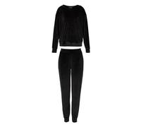 Emporio Armani Chenille Tracksuit Set Chándal, Negro, XL para Mujer