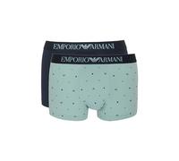 Emporio Armani Classic Pattern Mix 2-Pack Trunk Bañadores Ajustados para Hombre, Verde, L