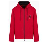 Emporio Armani - Colección Serpiente Sudadera con capucha y cremallera - Sweatshirts & Hoodies - Hombre - Rojo - S -