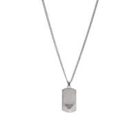 Emporio Armani Colgante de acero inoxidable plateado para hombre, EGS3125040, talla única, Acero inoxidable, No es una piedra preciosa, Plateado (Silver tone)