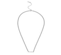 EMPORIO ARMANI Collar colgante para hombre en acero inoxidable con cierre de langosta, Gris frío