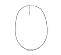 EMPORIO ARMANI Collar colgante para hombre en acero inoxidable con cierre de langosta, Gris frío