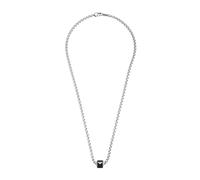 Emporio Armani Collar Para Hombre Essential, Largo: 525mm, Alto: 10mm, Ancho: 11mm Collar De Acero Inoxidable Plateado, EGS2910040