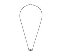 Emporio Armani Collar colgante para hombre en acero inoxidable con cierre de langosta, Pulido plateado