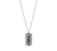Emporio Armani Collar de acero inoxidable plateado para hombre, EGS3149040, talla única, Acero inoxidable, No es una piedra preciosa
