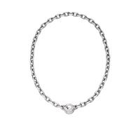 Emporio Armani Collar de acero inoxidable plateado para hombre, EGS3235040