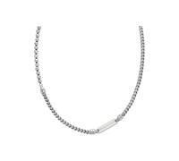 Emporio Armani Collar de cadena para hombre en acero inoxidable con cierre de langosta