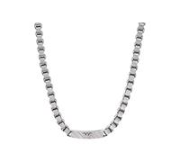 Emporio Armani Collar de cadena para hombre en acero inoxidable con cierre de langosta
