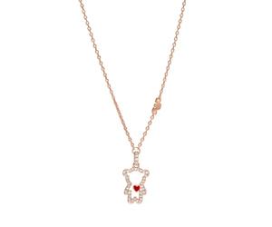 Emporio Armani Collar de latón con cierre de langosta en tono oro rosa para mujer