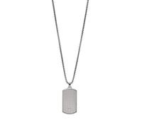 Emporio Armani Collar Para Hombre Key Basics, Longitud: 525mm, Anchura: 18.5mm, Altura: 32.6mm Collar De Acero Inoxidable Plateado, EGS2986040