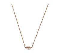 Emporio Armani Collar Para Mujer, Longitud Total: 35Cm+ 7Cm Cadena Ajustable Tamaño Perla: 9-10mm Rose Gold Collar De Plata De Ley, EG3532221