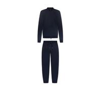 Emporio Armani Conjunto de chándal básico con cremallera completa para hombre, color azul, talla L, azul, L