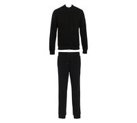 Emporio Armani Conjunto de chándal básico con cremallera completa para hombre, color negro, talla L, Negro, L