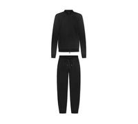Emporio Armani Conjunto de chándal básico con cremallera completa para hombre, color negro, talla S, Negro, S