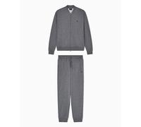 EMPORIO ARMANI Conjunto de chándal para hombre con cremallera completa, color gris, talla L