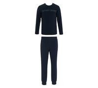Emporio Armani Conjunto de Pijama con puños Megalogo para Hombre, Color Azul, Talla S, Azul, S