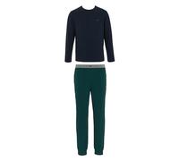 Emporio Armani Conjunto de Pijama con puños para Hombre, Color Azul, Talla M, Azul, M