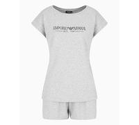 EMPORIO ARMANI Conjunto de Pijama Corto para Mujer, Color Gris Claro, Talla L, Gris Claro (Melange), L