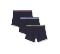 Emporio Armani Core Logoband 3-Pack Boxer Boxers, Marine/Marine/Marine, S de los Hombres
