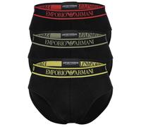 Emporio Armani Core Logoband 3-Pack Brief Bragas, Nero/Nero/Nero, S de los Hombres