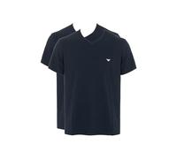 Emporio Armani Core Logoband 2-Pack T-Shirt Paquete de 2 Camisetas con Cuello en V, Azul Armani/Azul Armani, L para Hombre