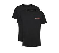 Emporio Armani Core Logoband Crew Neck 2-Pack Camiseta, Negro/Negro, M Hombres
